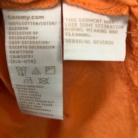 Tommy Hilfiger Orange top with sequin trim Large - Picture 5 of 8